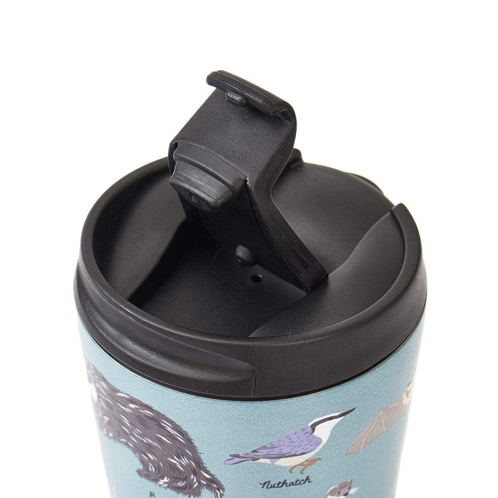 Eco Chic Thermal Coffee Cup - Olive Woodland - Teal