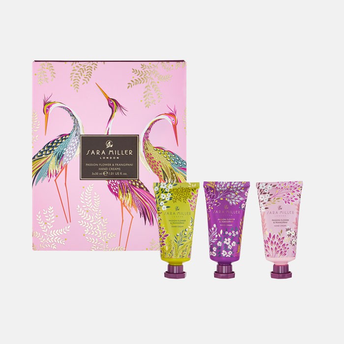 Sara Miller Haveli Garden Hand Cream Trio Gift Set -Passion Flower & Frangipani hi