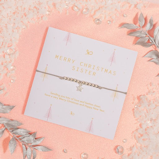 Letterbox Love Merry Christmas Sister Cord Bracelet