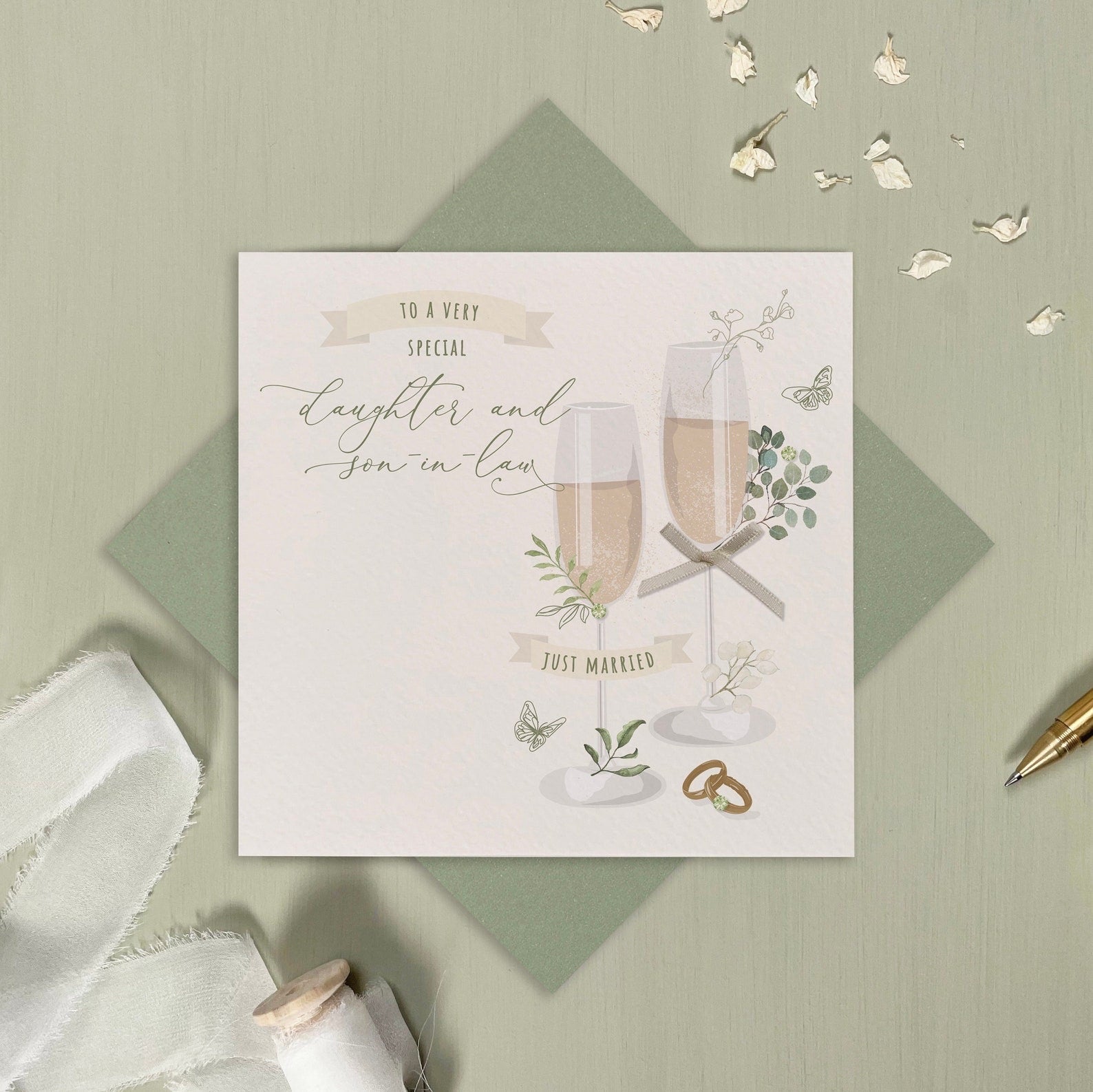 Daughter & Son-in-Law Wedding Day Card