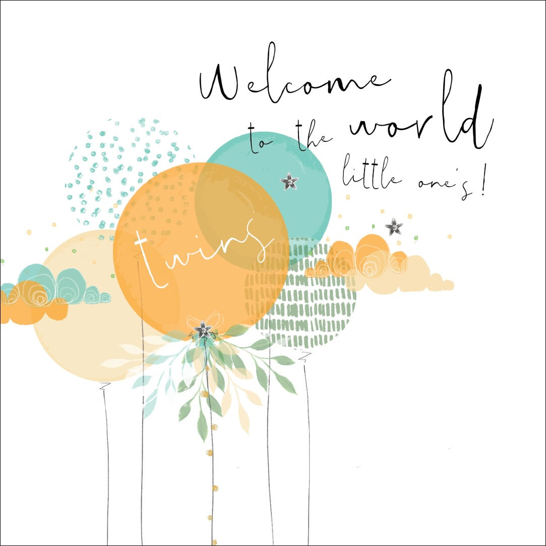 Welcome to the a World Twins Birth Card