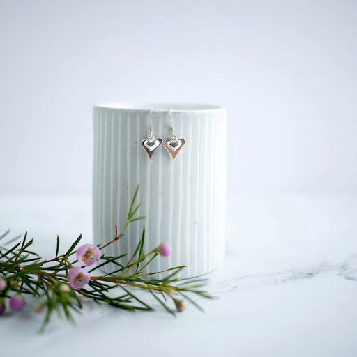 Jolu Jewellery Olivia Double Heart Earrings