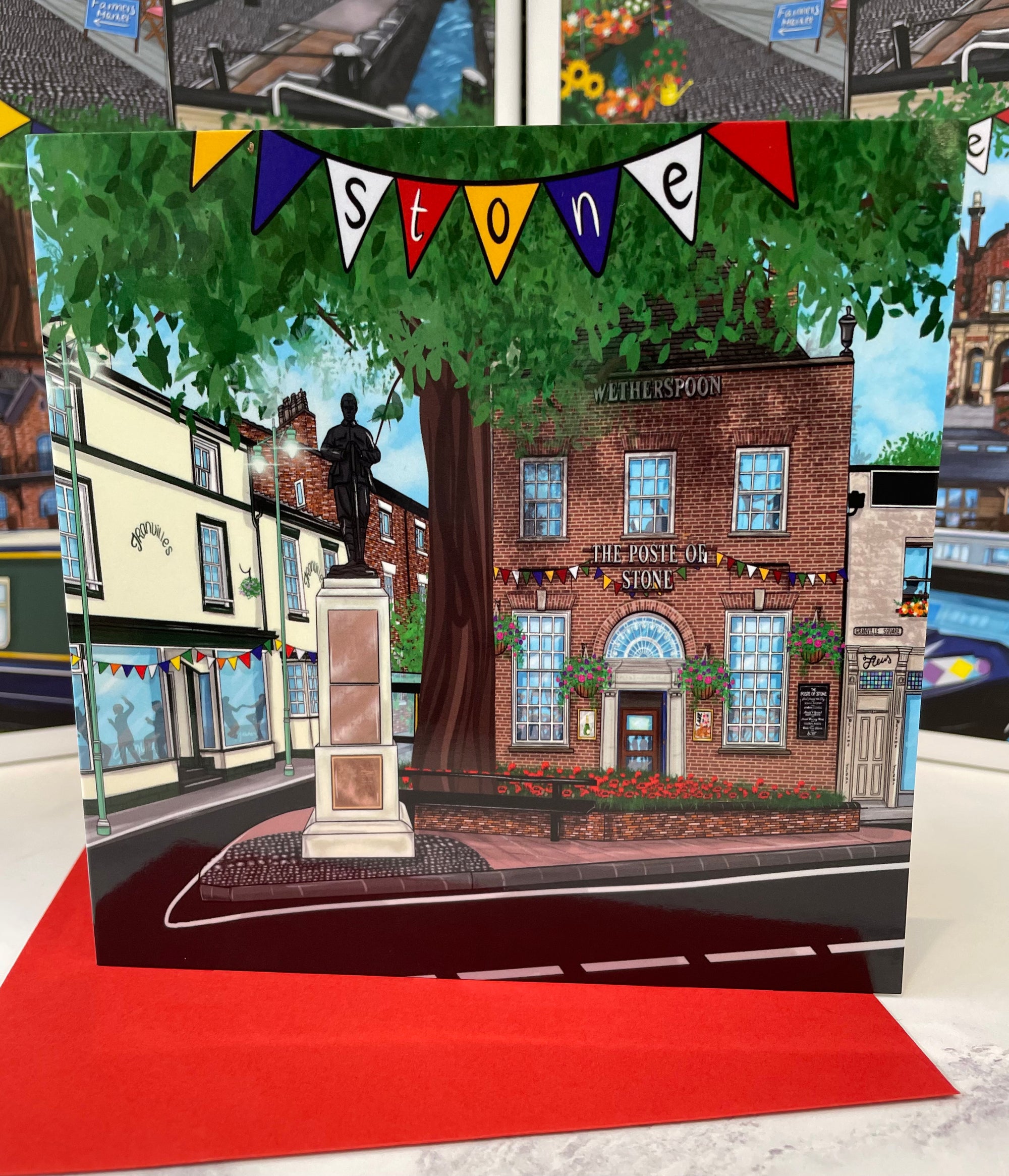Granville Square Stone Blank Card