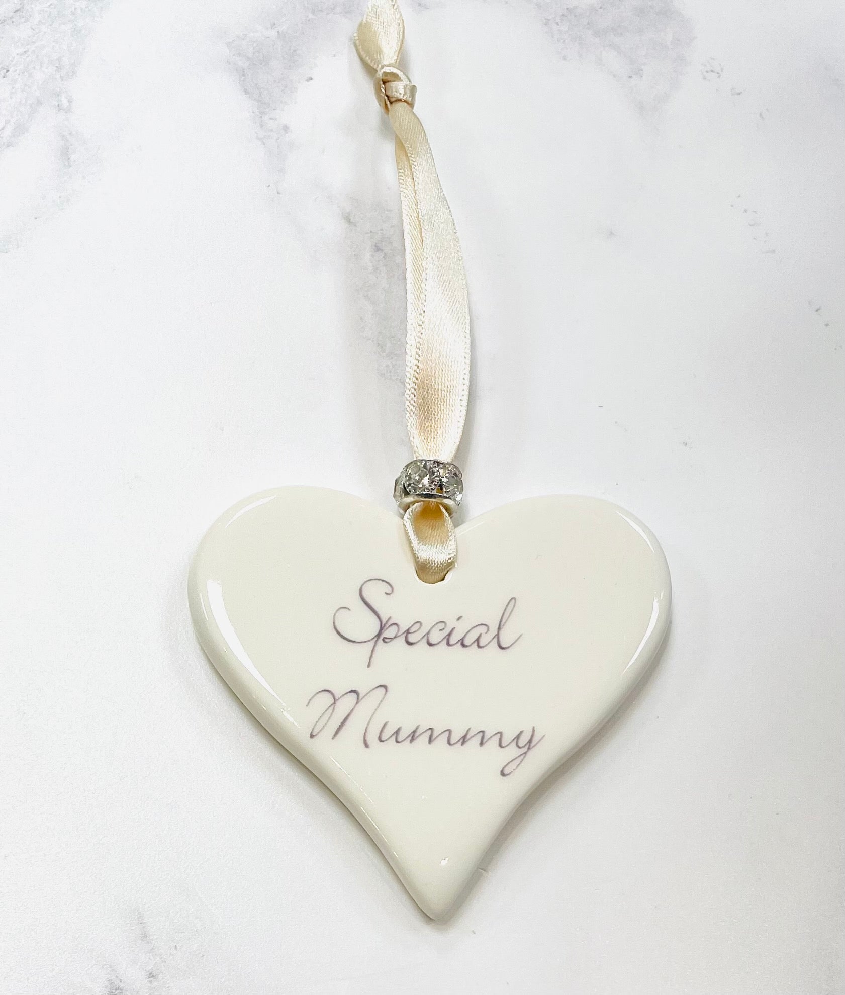 Dimbleby Ceramics Sentiment Hanging Heart - Special Mummy