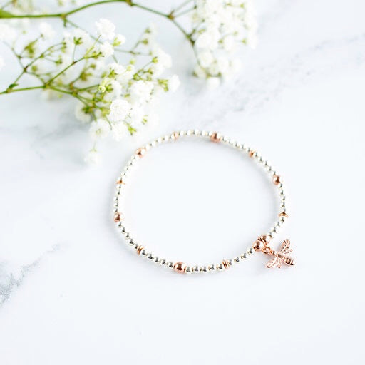 Jolu Jewellery Queen Bee Rose Gold Mix Bracelet