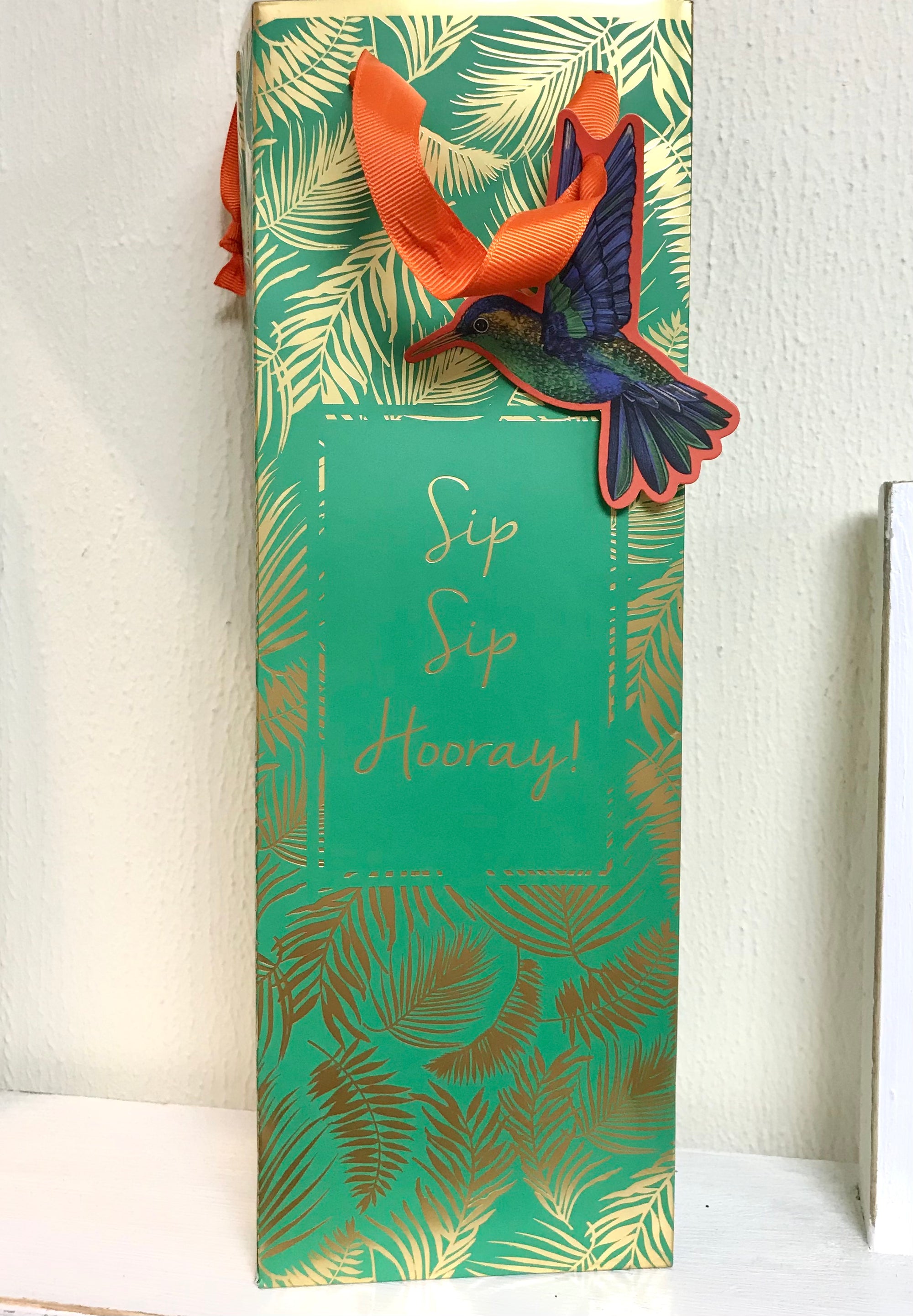 The Art File Sip Sip Hooray Wine Gift Bag