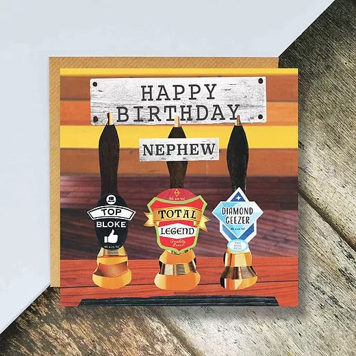 Flying Teaspoons Happy Birthday Nephew Card