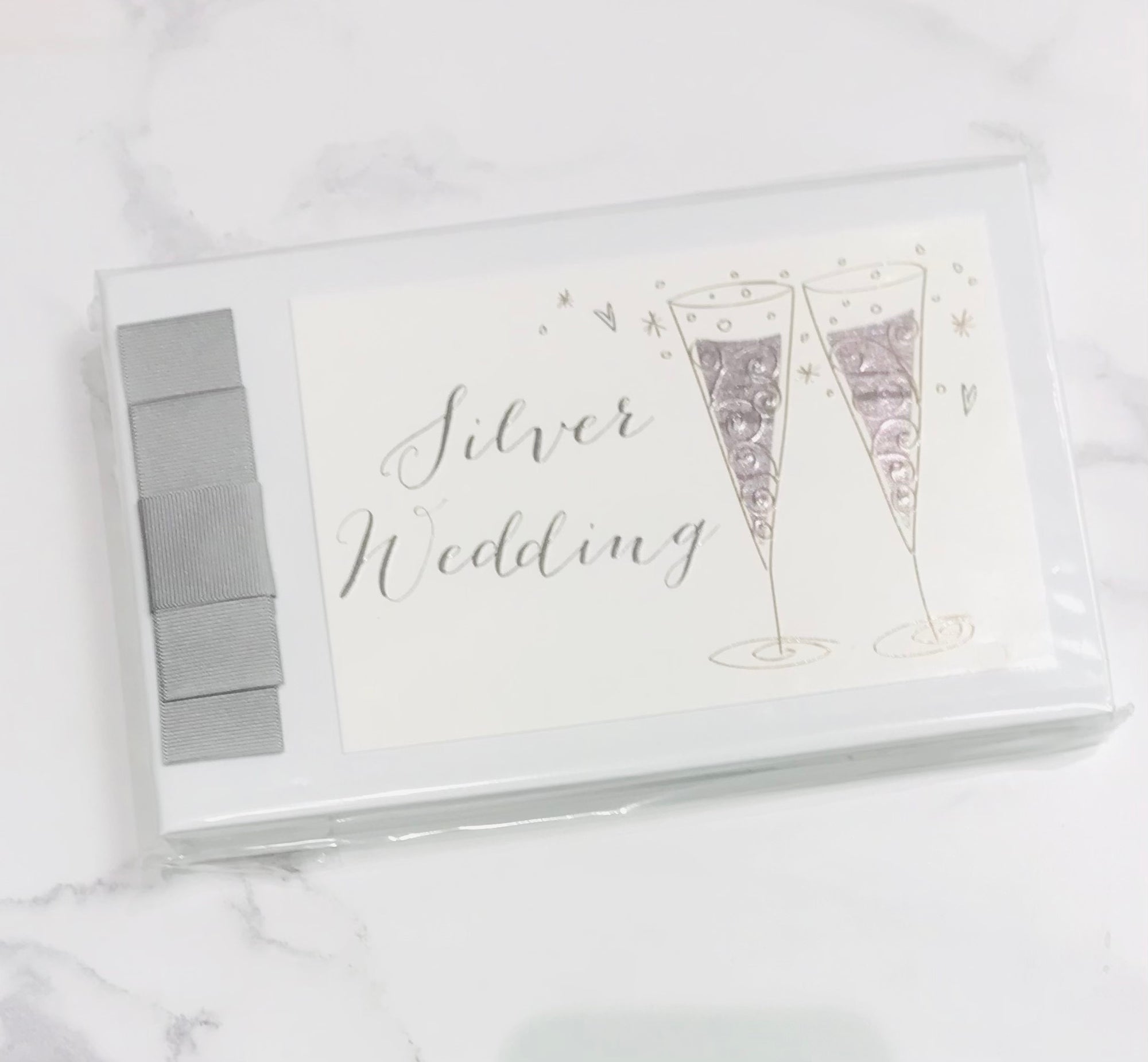 Belly Button Silver Wedding Anniversary Pocket Photo Album