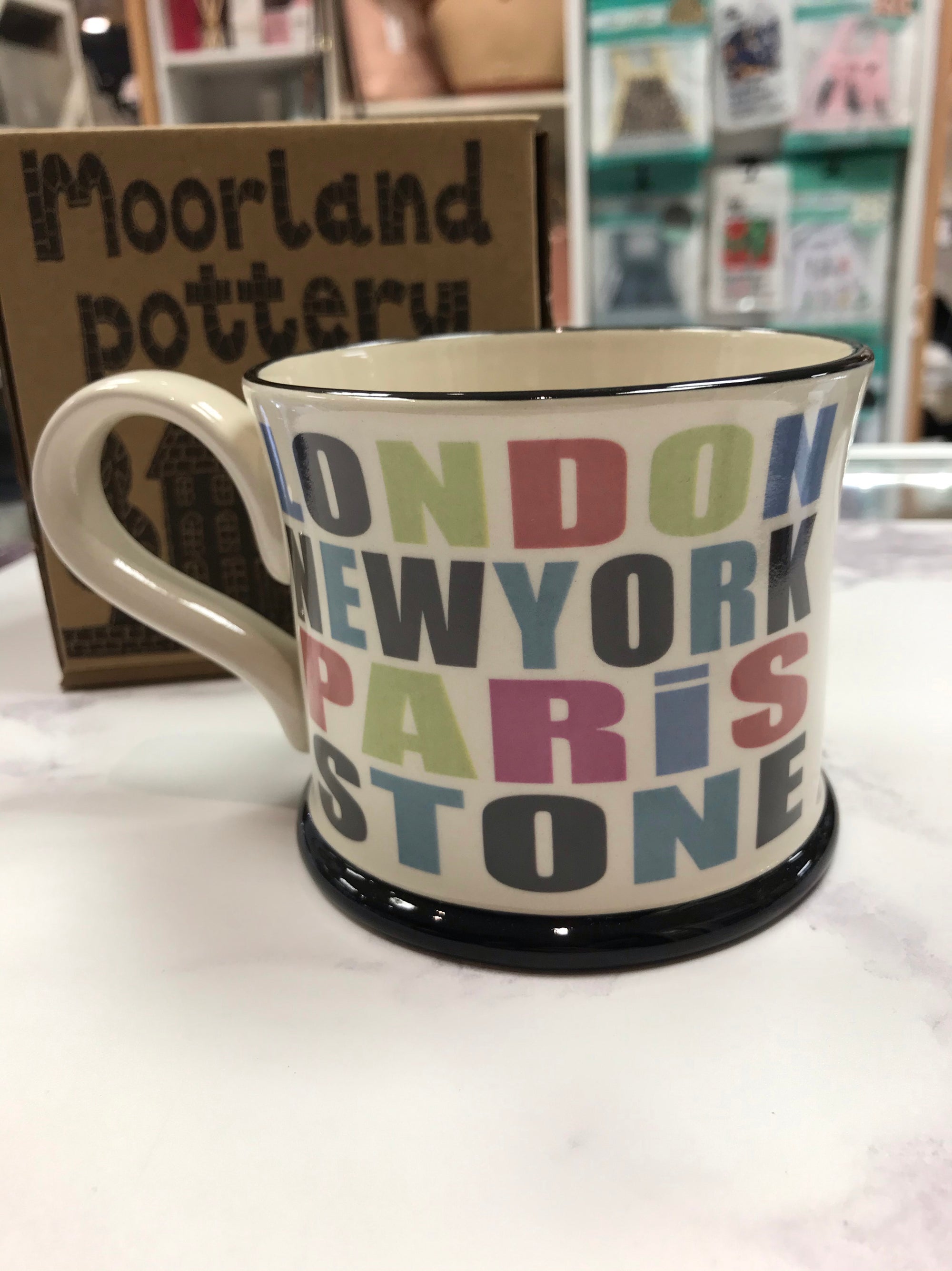 London, New York, Paris STONE Mug by Moorland Pottery