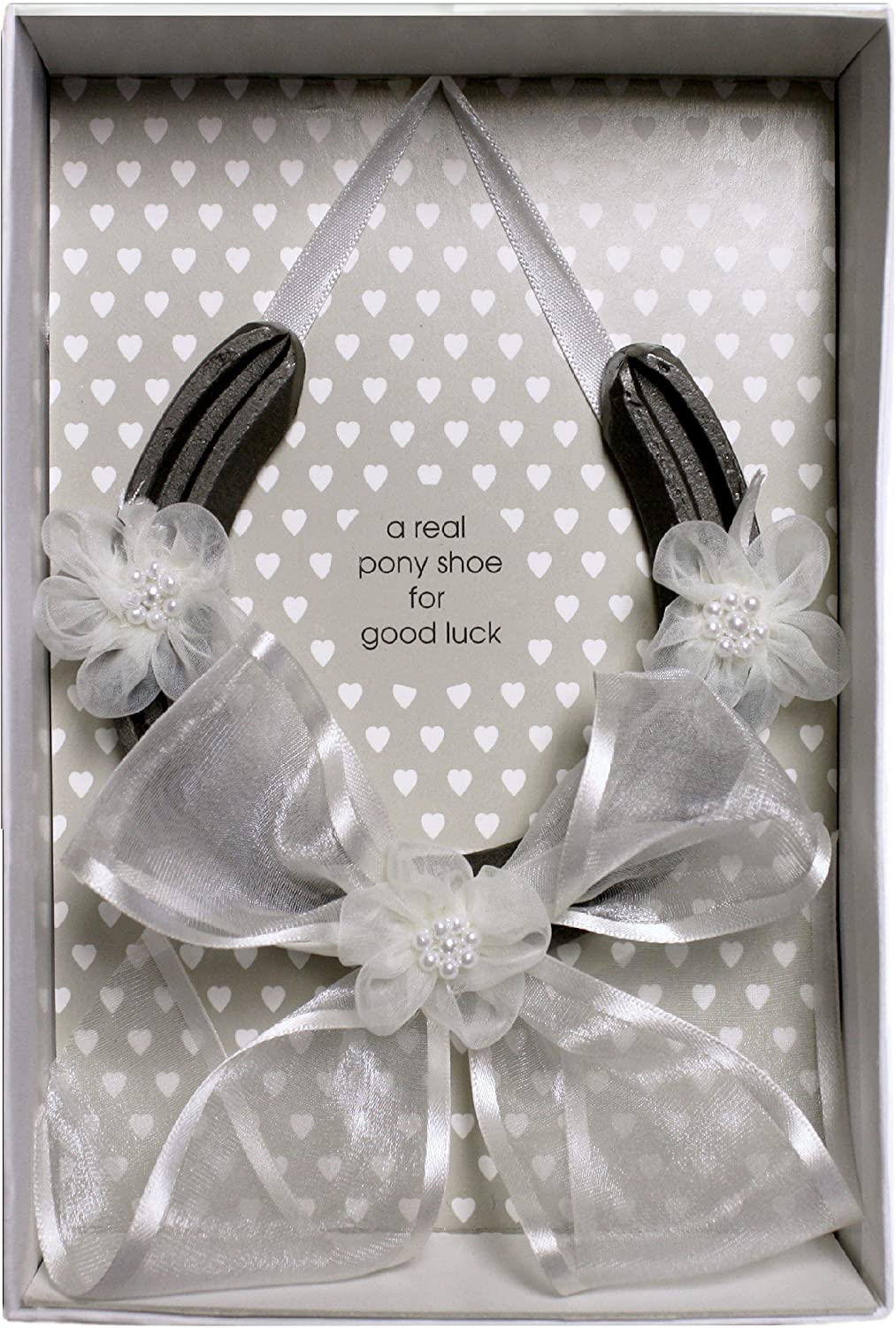 Kitted Out Real Pony Wedding Horseshoe -Organza Ribbon Bow