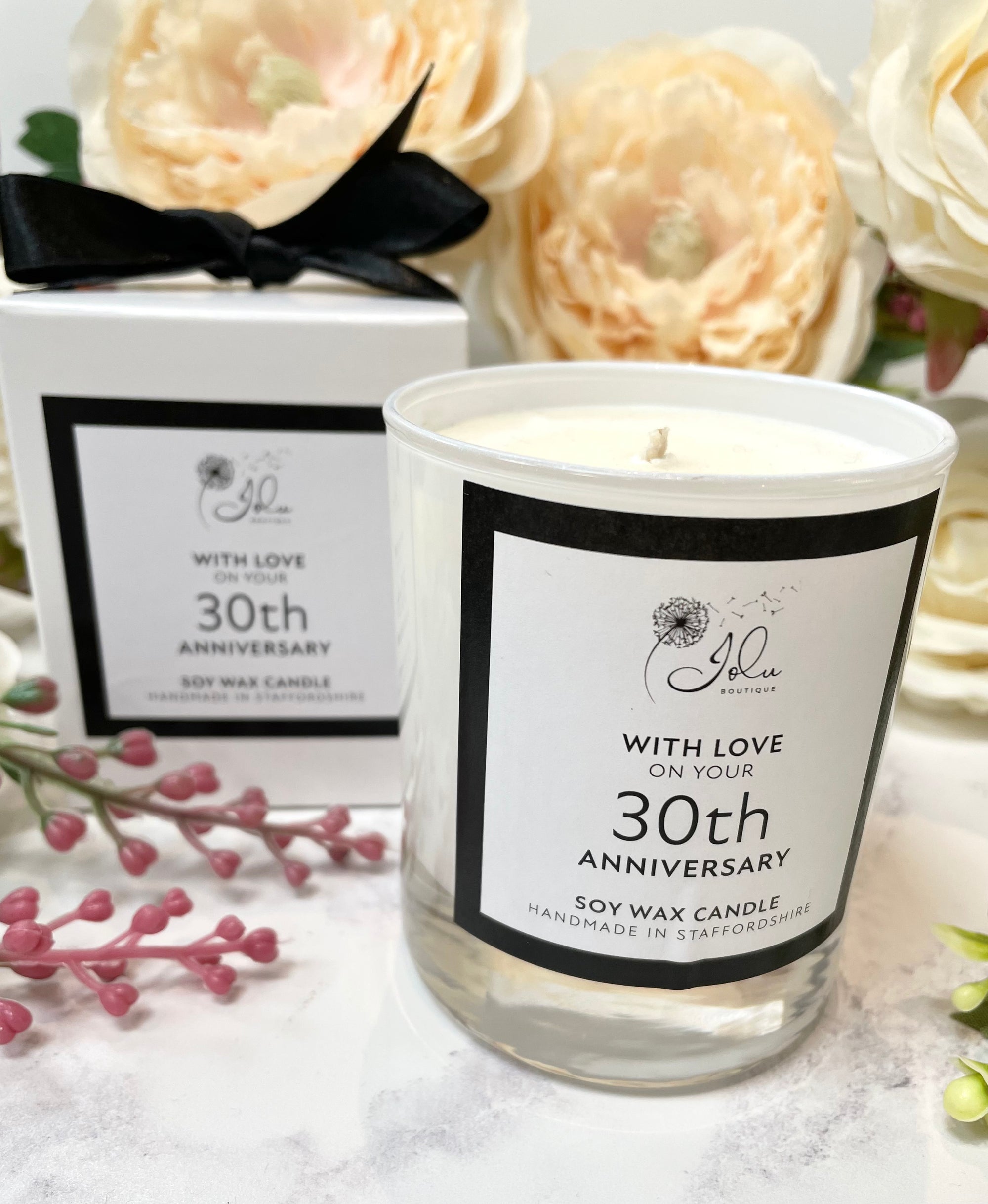 Jolu Boutique Sentiment Candle - 30th Anniversary