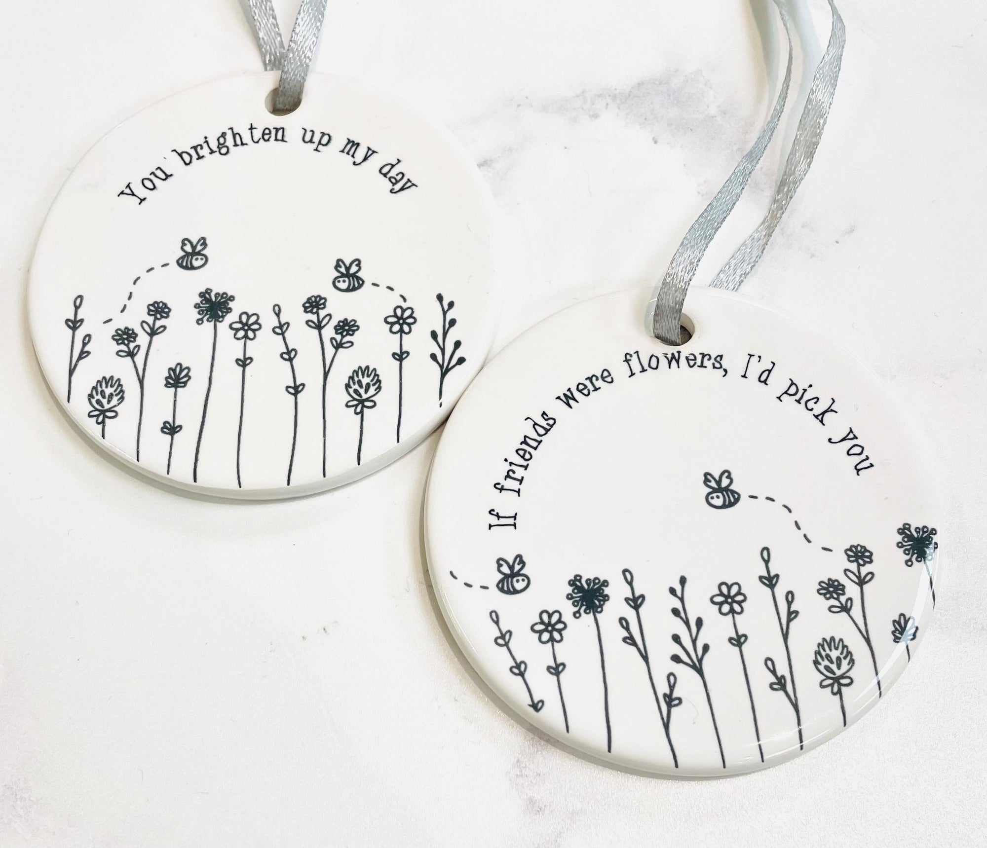 Transomnia - You Brighten Up My Day - Hanging Ceramic Disc Decoration