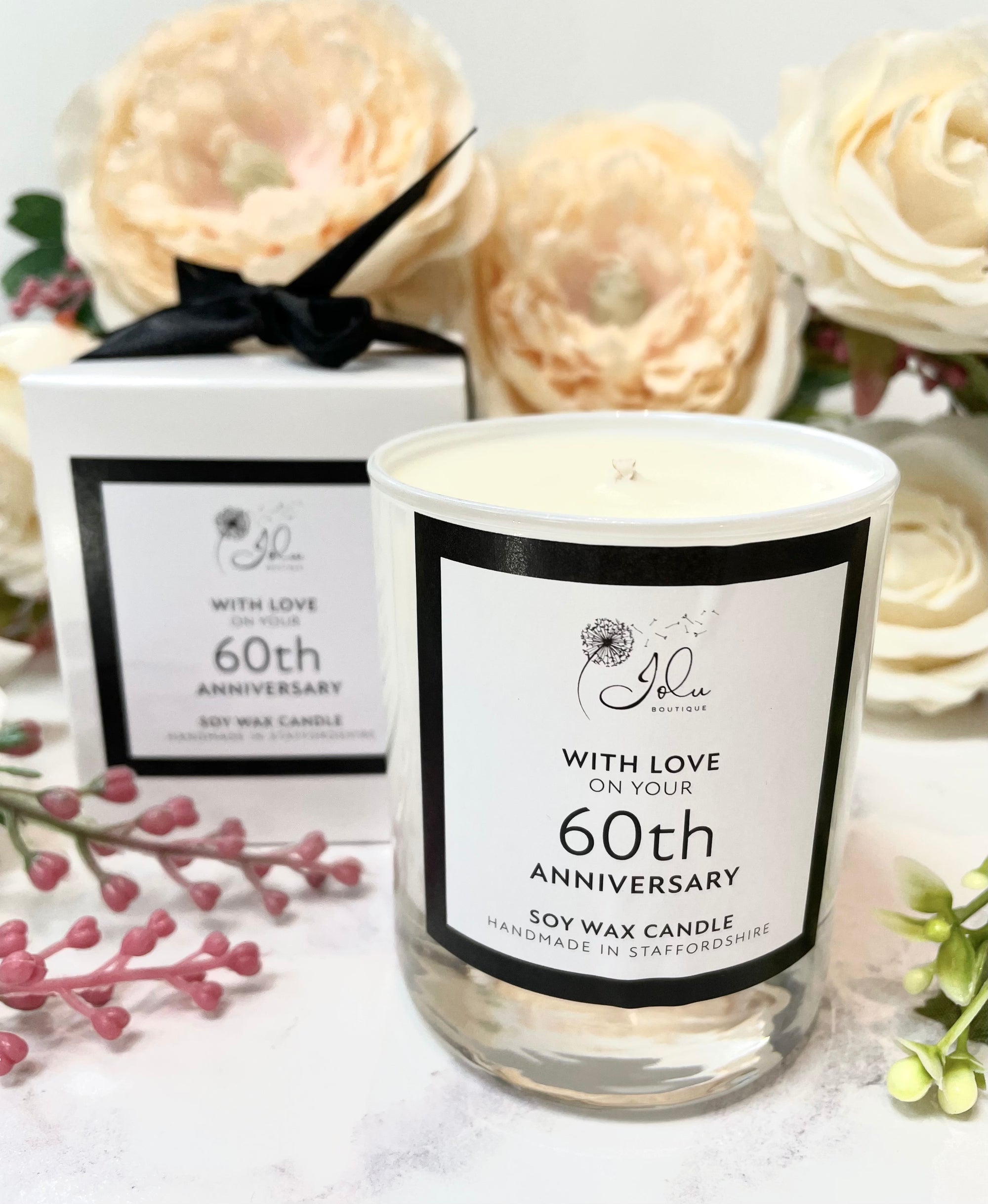 Jolu Boutique Sentiment Candle - 60th Anniversary