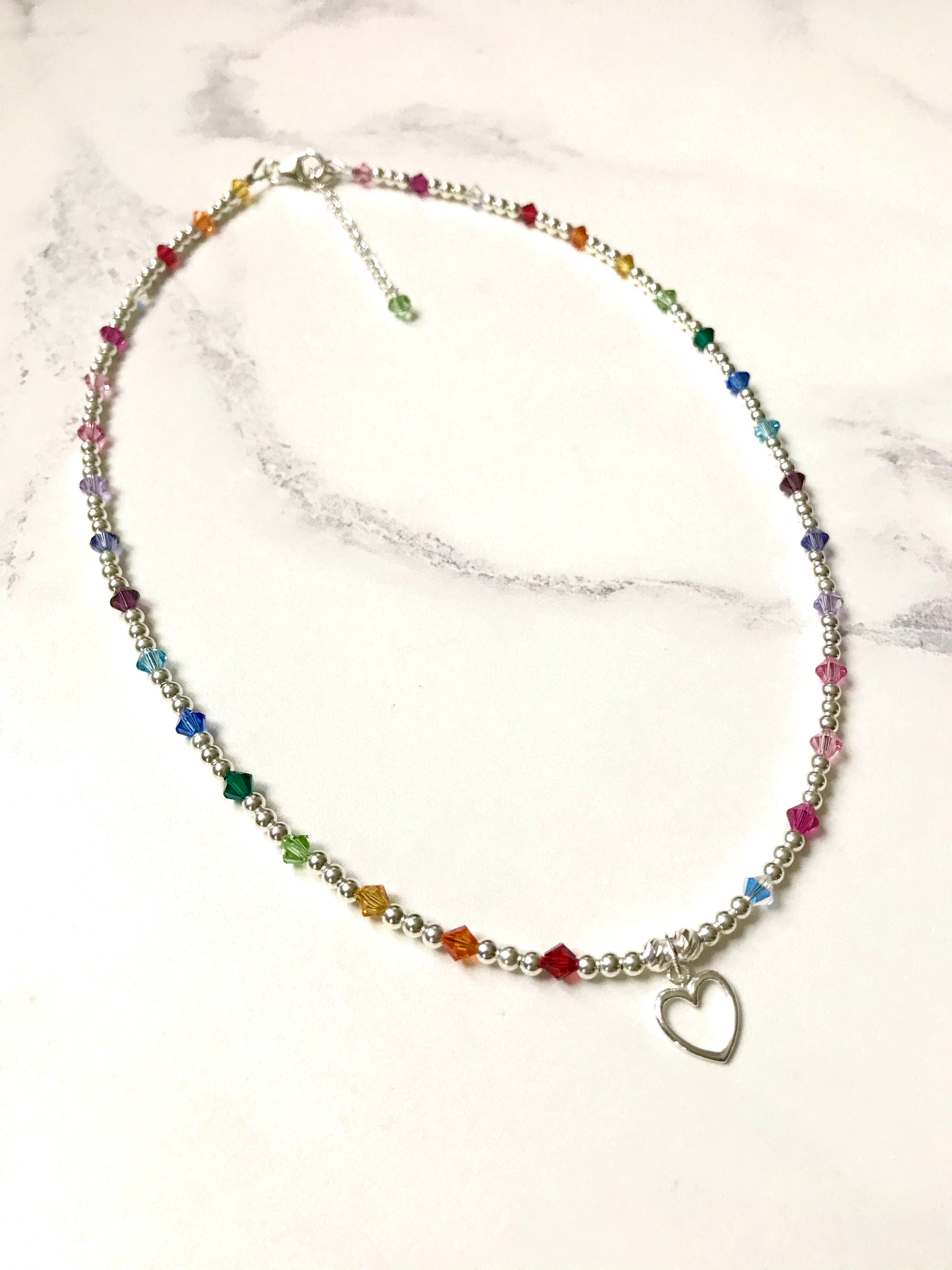 Jolu Jewellery Rainbow Love Full Necklace š