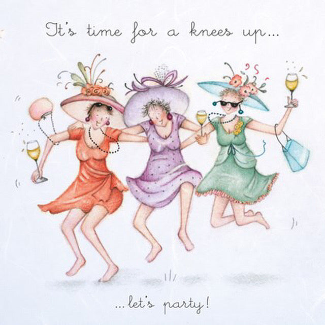 Berni Parker Blank Card - Time for a Knees Up