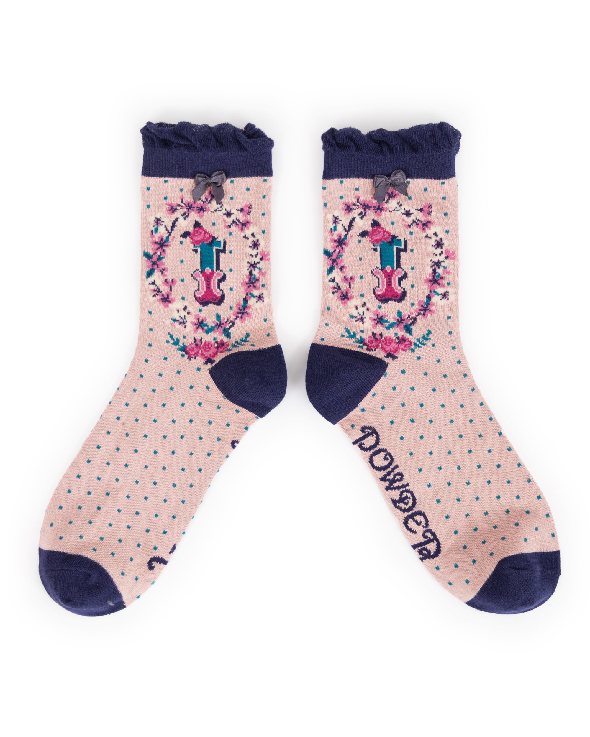 Powder Alphabet Socks - Letter I