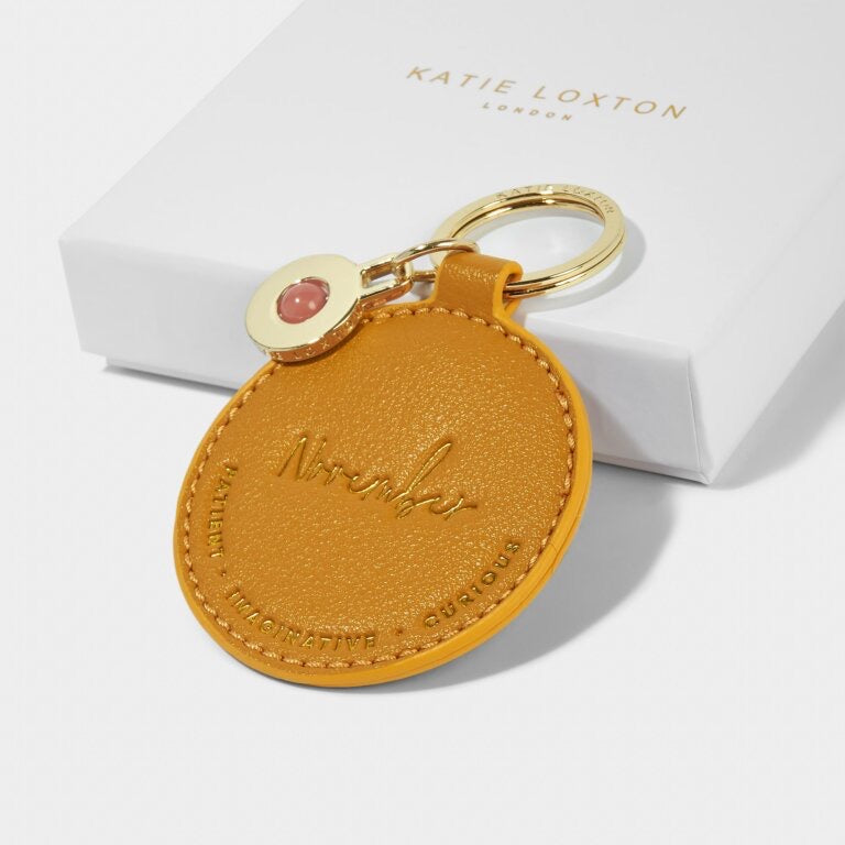 Katie Loxton Birthstone Keyring - November Yellow Quartz - Ochre