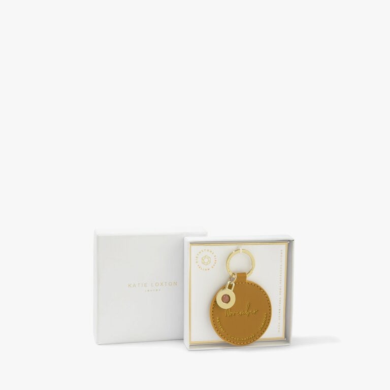 Katie Loxton Birthstone Keyring - November Yellow Quartz - Ochre