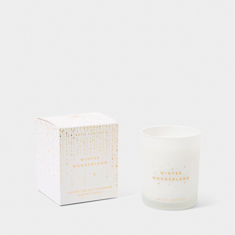 Katie Loxton Festive Soy Wax Candle - Winter Wonderland - Frosted Pine & Cedarwood