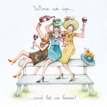 Berni Parker Blank Card - Wine Us Up