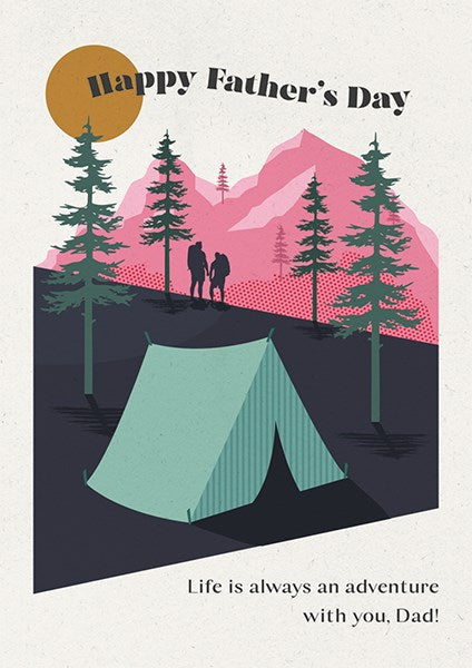 The Art File -Happy Father's Day Life Is Always An Adventure With You Dad Card