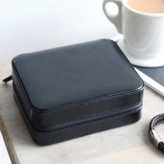 Lisa Angel Men's Black Travel Jewellery Box