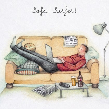 Berni Parker Blank Card - Sofa Surfer