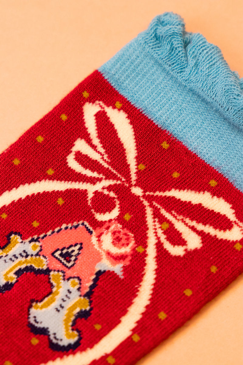 Powder Alphabet Socks - Letter A
