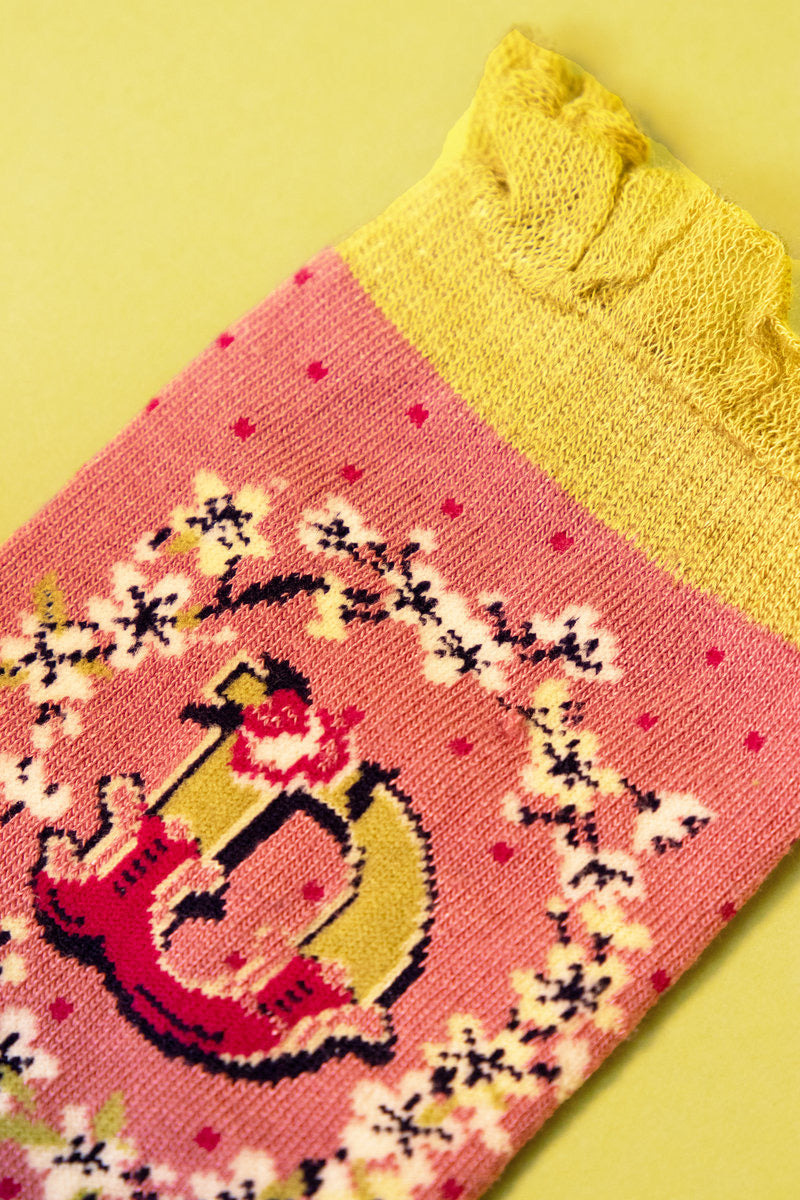 Powder Alphabet Socks - Letter D