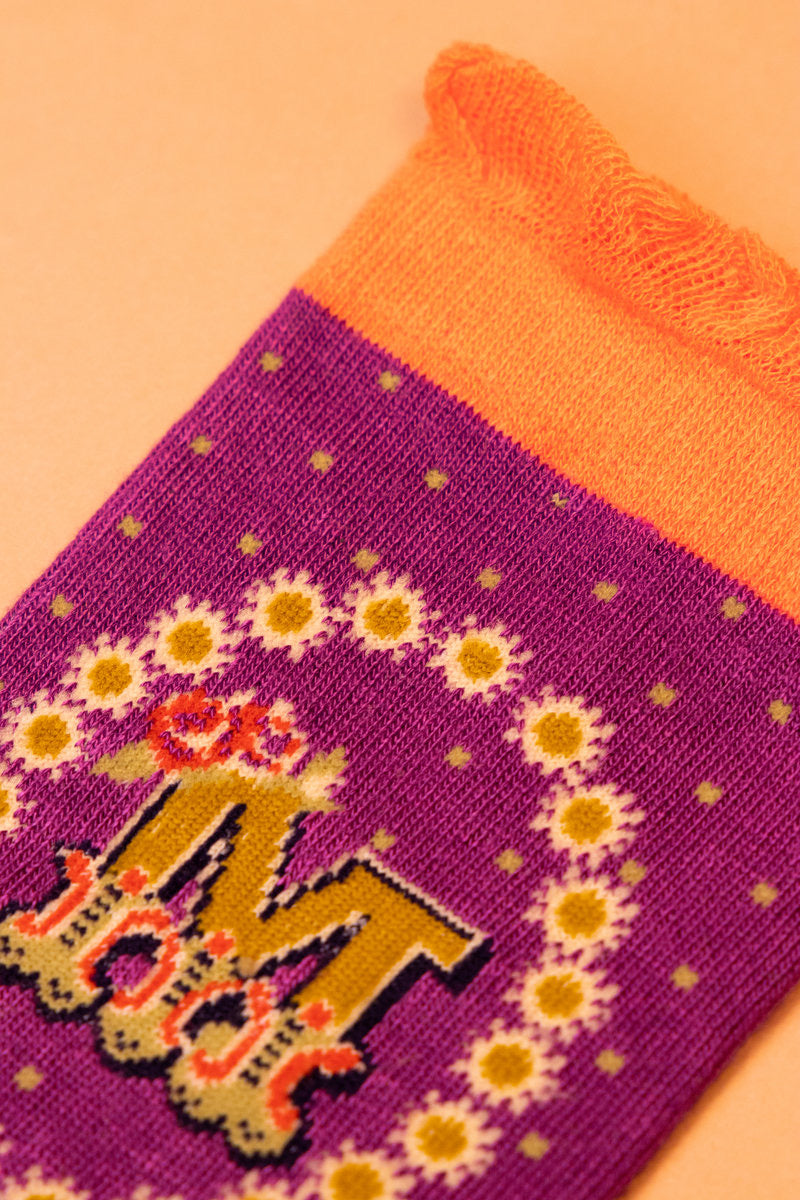 Powder Alphabet Socks - Letter M