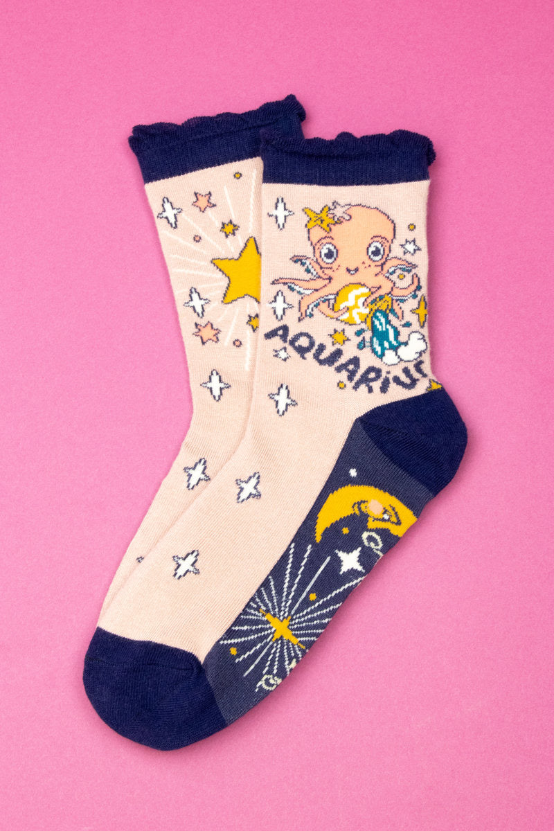 Powder Aquarius Ankle Bamboo Socks (21st January - 19th February)