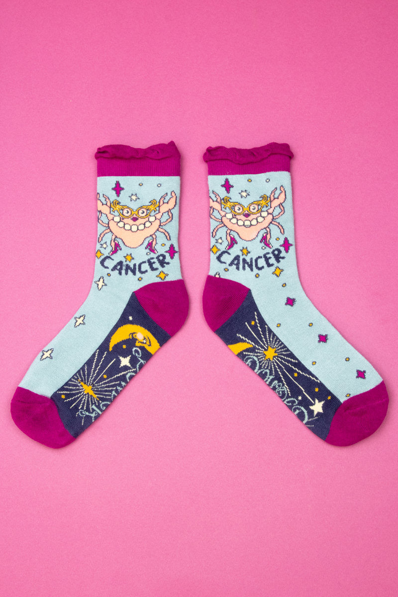 Powder Cancer Zodiac Ankle Bamboo Socks (22nd June - 23rd July)