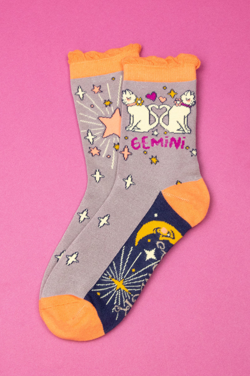 Powder Gemini Zodiac Ankle Bamboo Socks (22nd May - 21st June)