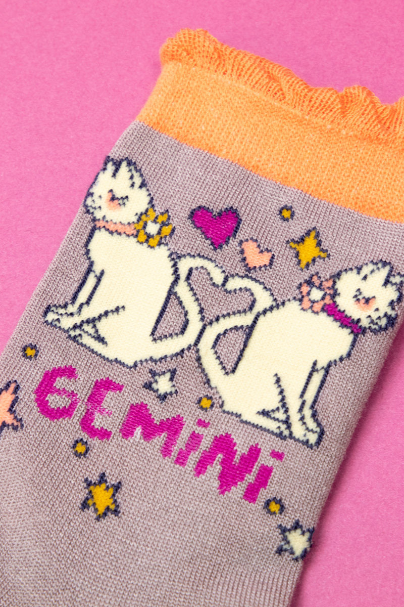 Powder Gemini Zodiac Ankle Bamboo Socks (22nd May - 21st June)
