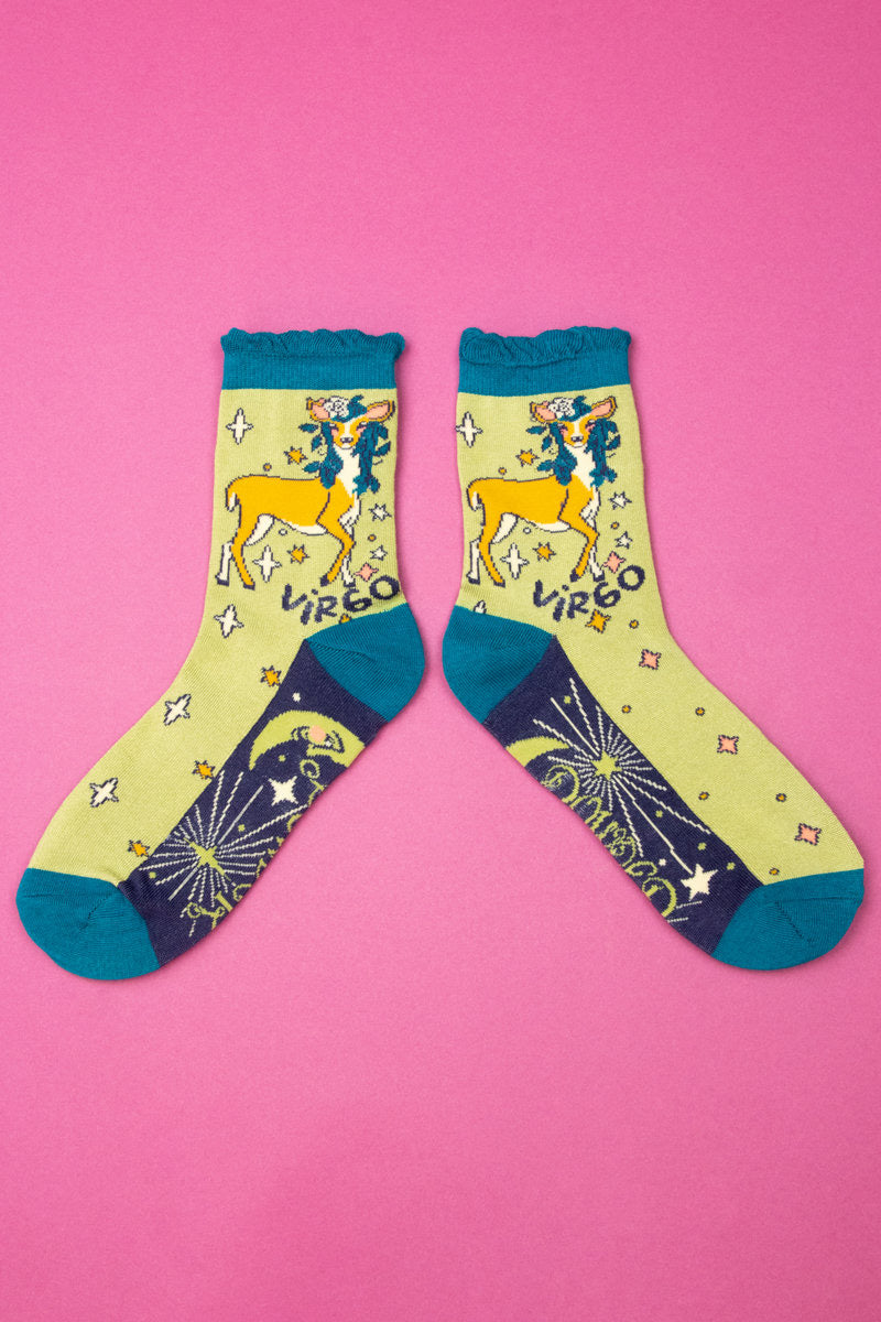 Powder Virgo Zodiac Ankle Bamboo Socks (24th August - 23rd September)
