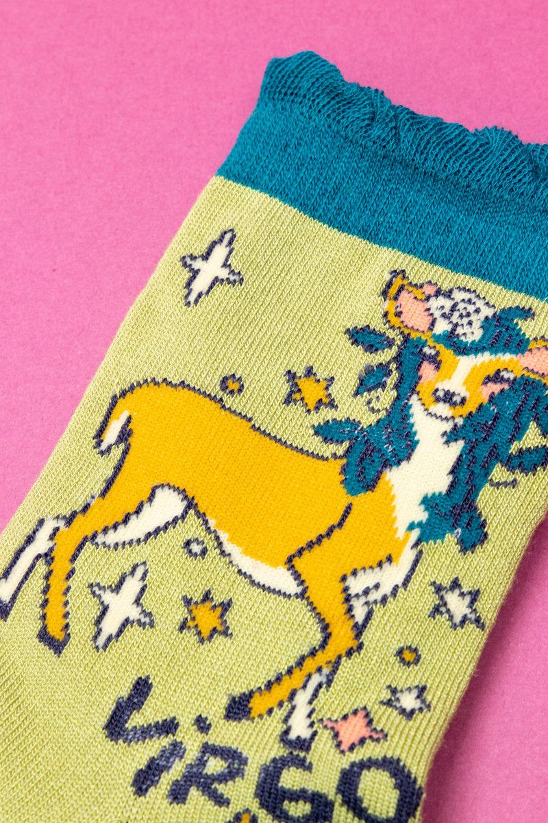Powder Virgo Zodiac Ankle Bamboo Socks (24th August - 23rd September)