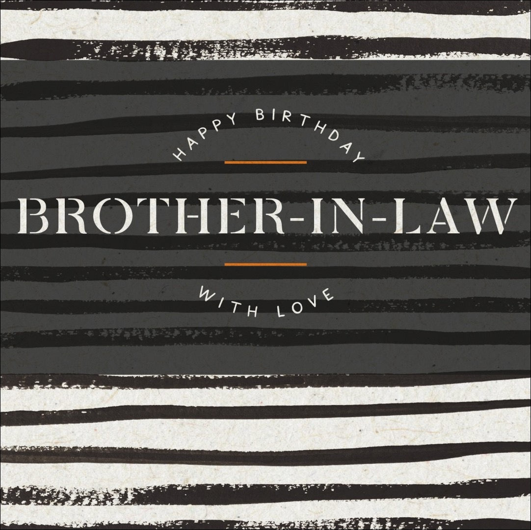 Brother-in-Law Stripes Birthday Card