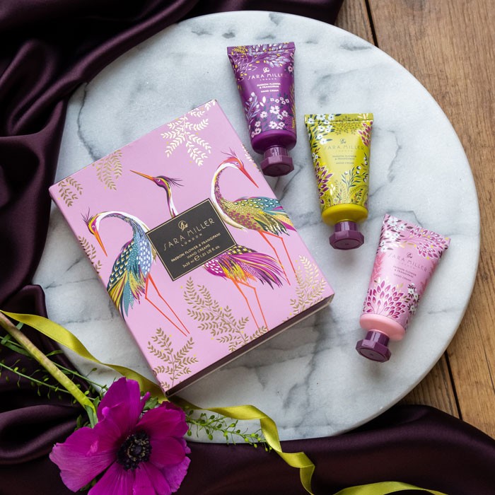 Sara Miller Haveli Garden Hand Cream Trio Gift Set -Passion Flower & Frangipani hi