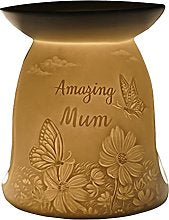 Cello Tealight Wax Melt Burner - Amazing Mum - Butterfly/Floral