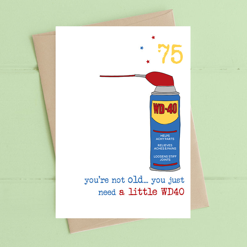 Dandelion Stationery - WD40 75th Birthday Card
