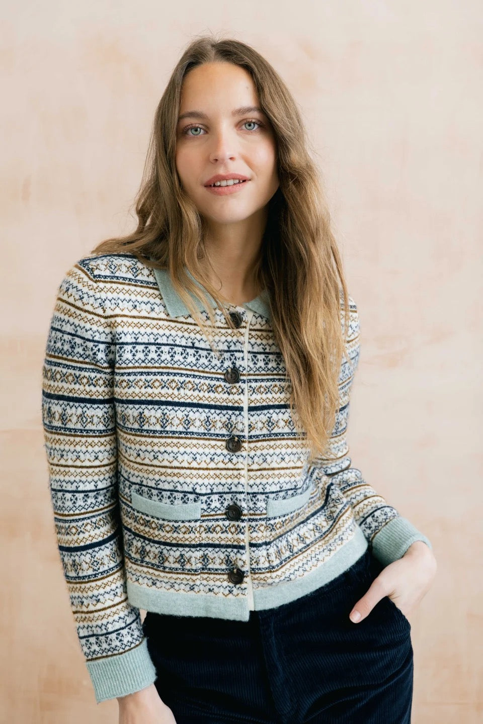 SWATCH - Lily & Me Chestnut Fairisle Jacket Cardigan - (AUTOGENERATED)
