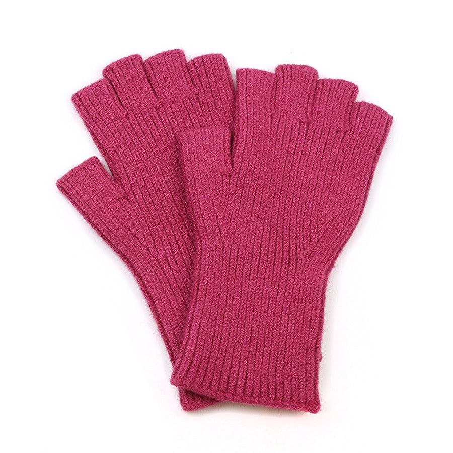 SWATCH - POM Fine Knit Ribbed Fingerless Gloves Plain - (AUTOGENERATED)
