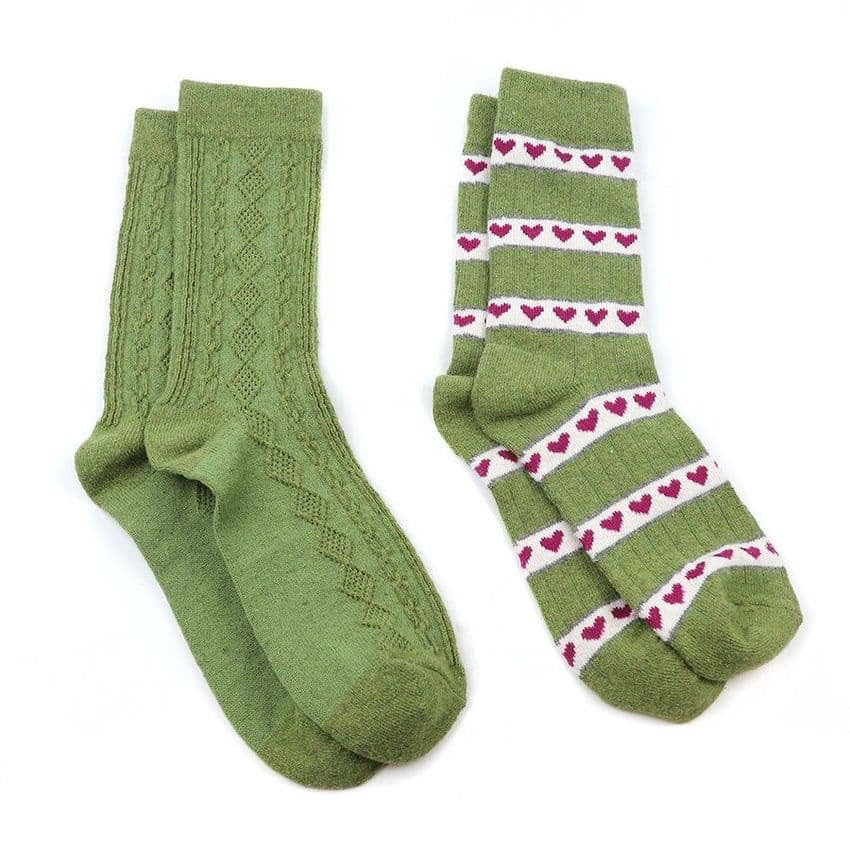 SWATCH - POM Cable Knit Heart Socks Pack of 2 - (AUTOGENERATED)