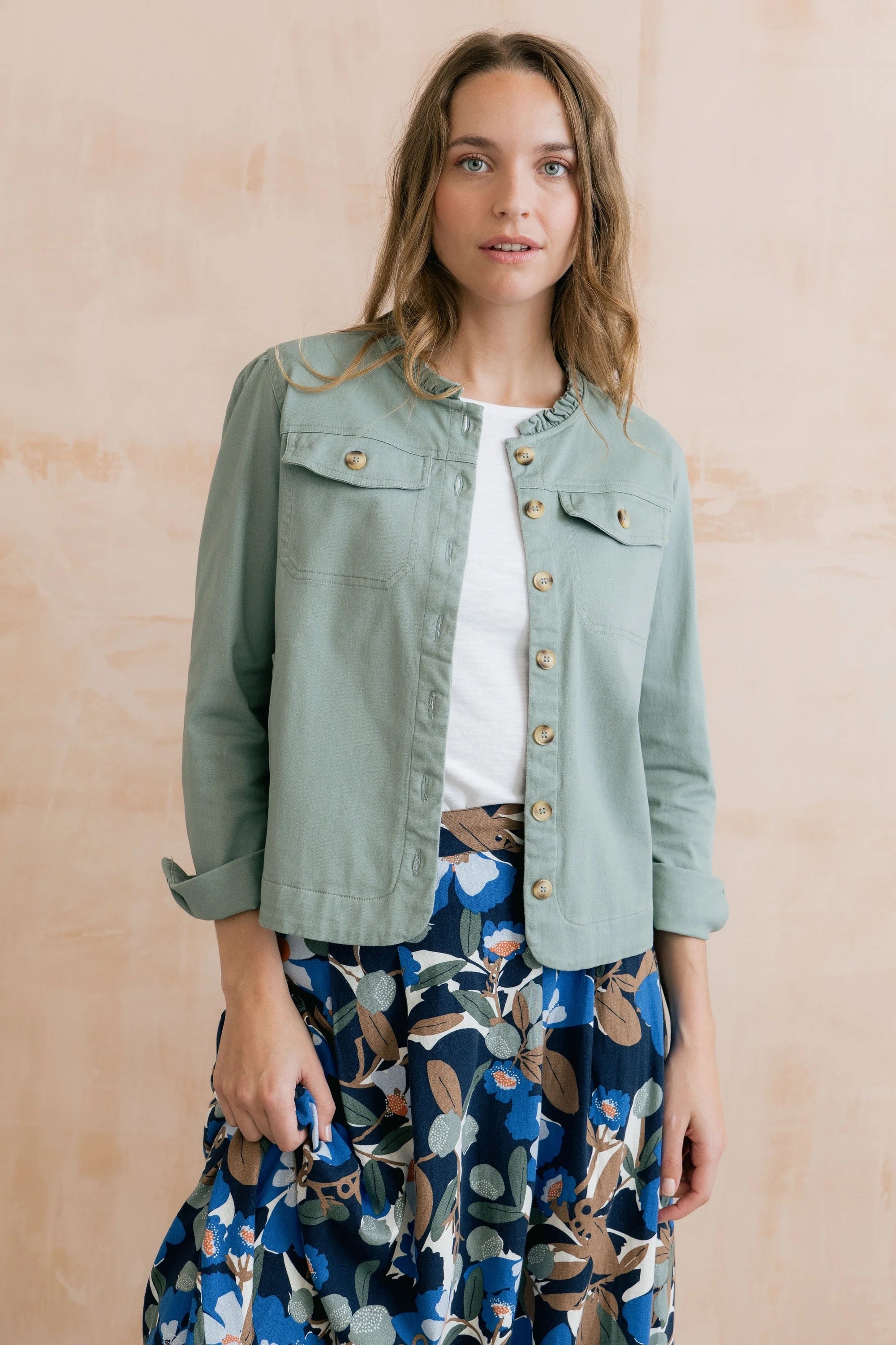 SWATCH - Lily & Me Seren Plain Jacket With Ruffle Neck - (AUTOMATED)