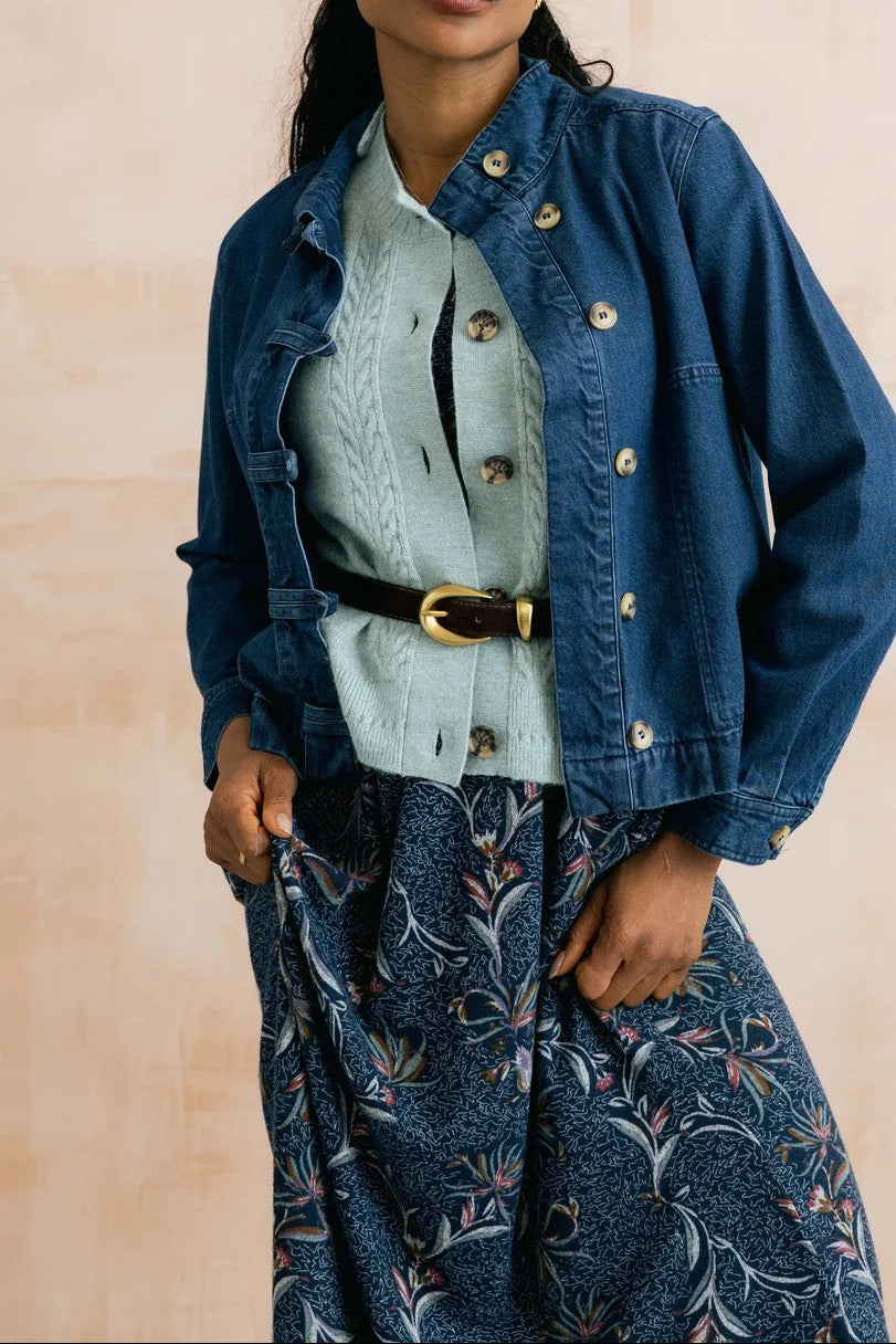 Docklands Plain Denim Utility Jacket - Blue Denim - Lily &amp; Me