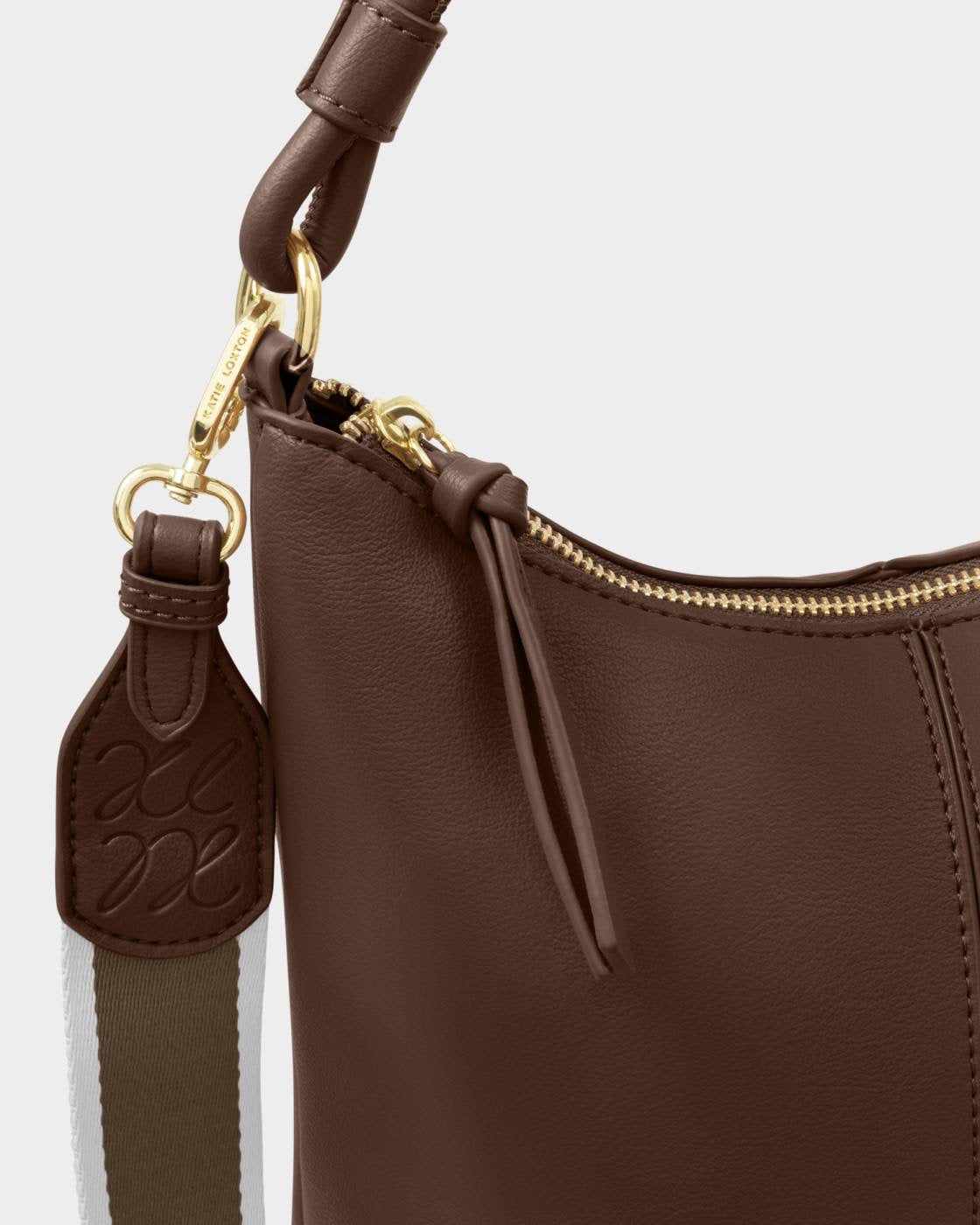 Katie Loxton - Hallie Satchel Handbag - Dark Chocolate