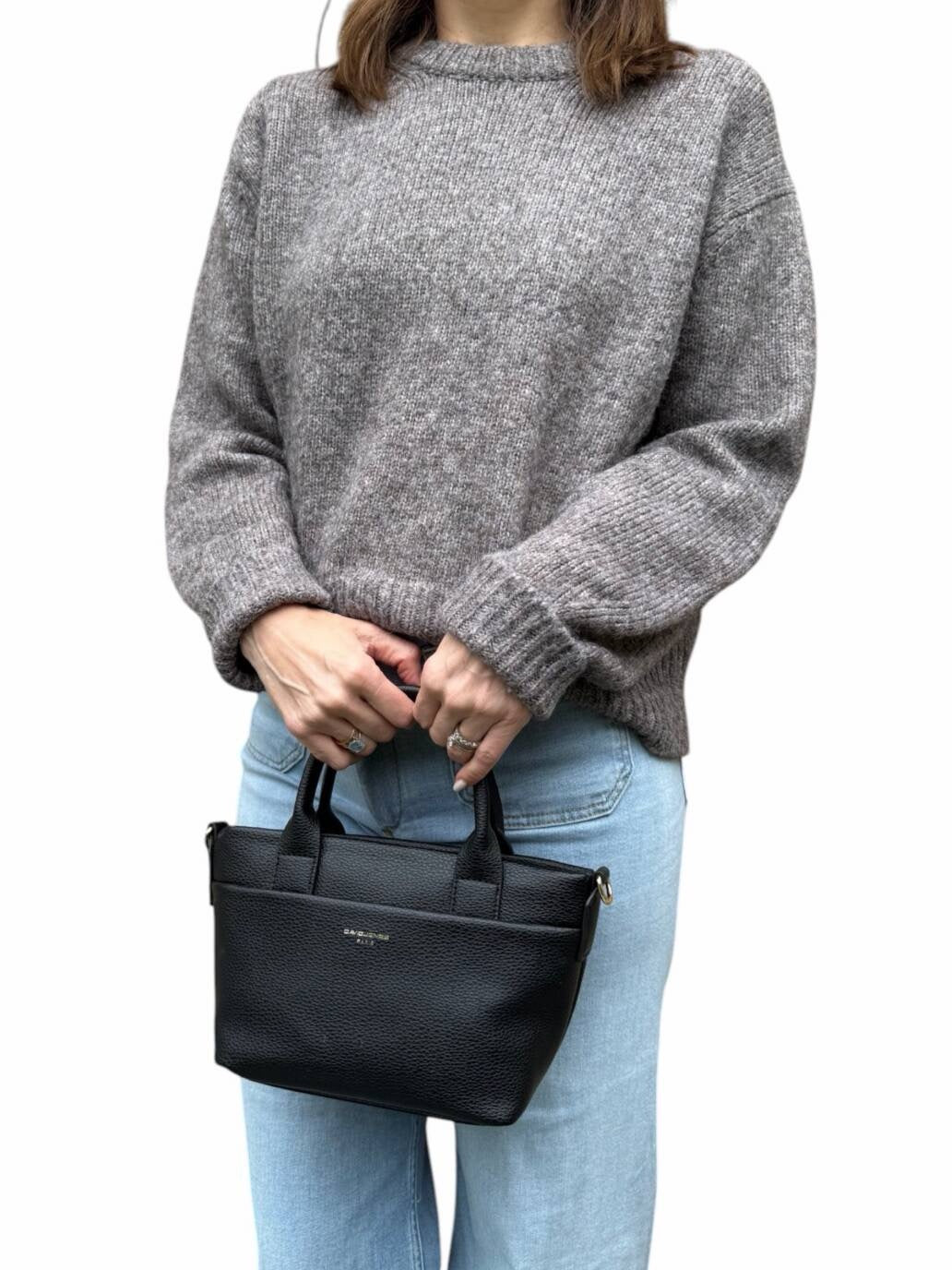 David Jones - (NVCM8324) - Small Grab Handbag - Black