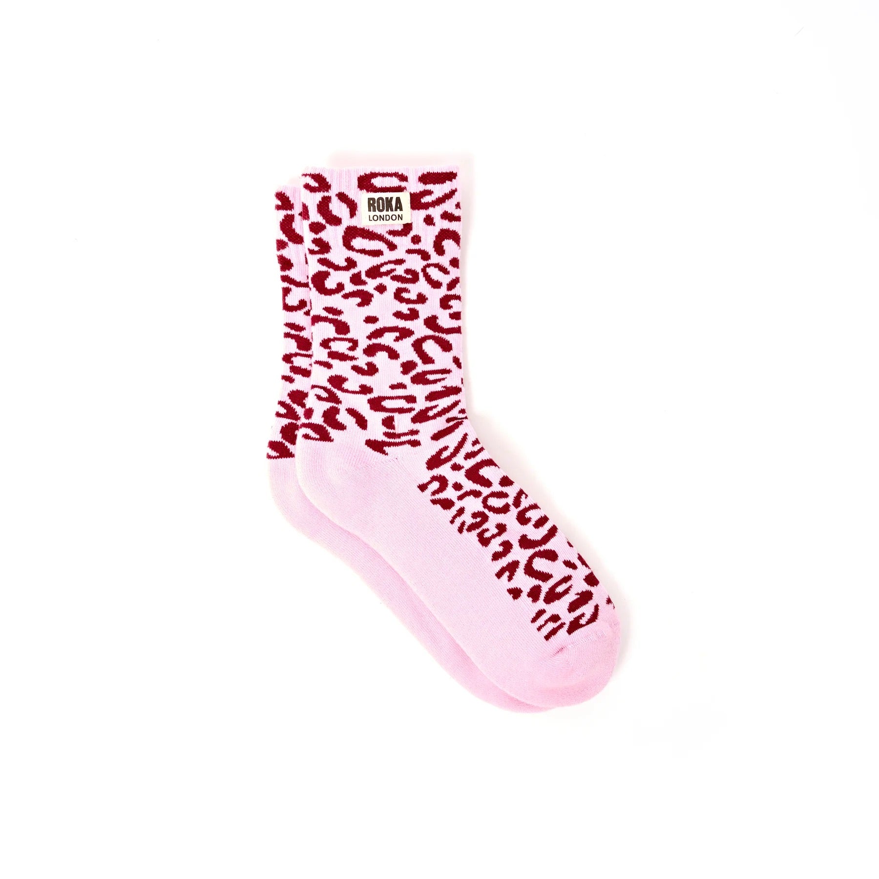 ROKA Wimbledon Ladies Ankle Crew Socks - Vintage Ruby - Pink