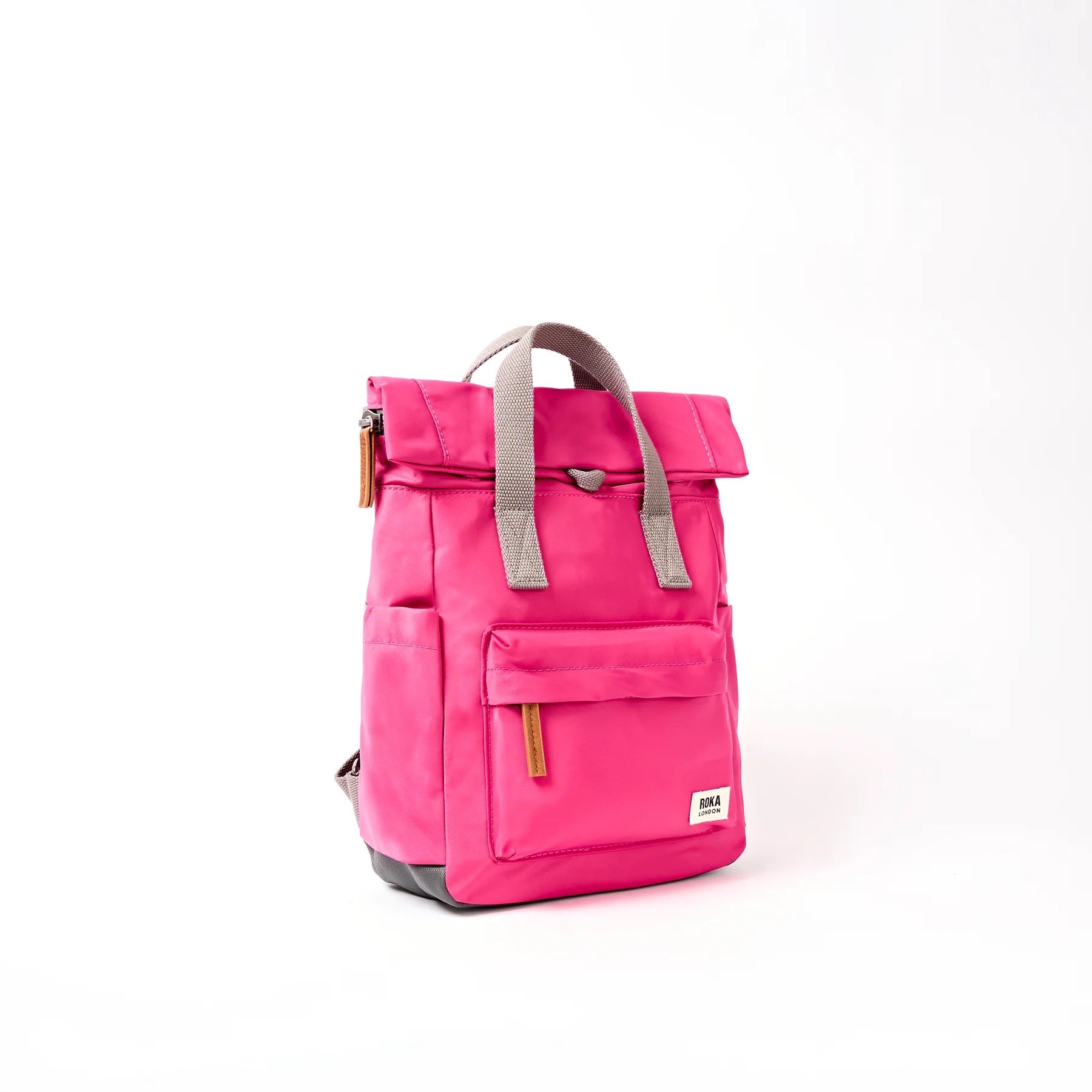 Roka Canfield Roll Top- Recycled Nylon - Small Backpack - Granita Red