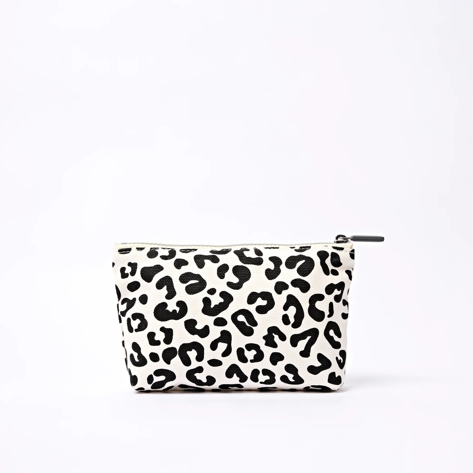 Roka Maida Vale Small Zip Pouch -Cotton Canvas - Summer Leopard